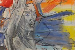 Fredy Fehr, Studie II zu Revolution, Öl auf Leinwand, 73 x 94 cm