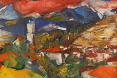 Fredy Fehr, Coldrerio II (Tessin), Öl auf Leinwand, 98 x 116 cm