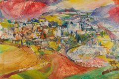 Fredy Fehr, Blick auf Chiasso von Coldrerio, Öl auf Leinwand, 100 x 109 cm