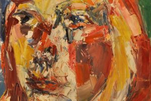 Fredy Fehr, Mädchenportrait, Öl gespachtelt, 98 x 55 cm
