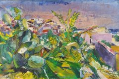 Fredy Fehr, Almunecar, Öl auf Leinwand, 81 x 121 cm