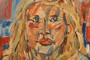 Fredy Fehr, Karin (Tochter des Künstlers), Öl auf Pavatex, 64 x 77 cm