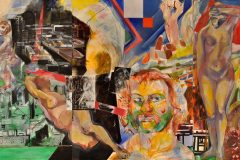 Fredy Fehr, Tryptichon, Öl auf Leinwand, 119 x 195 cm